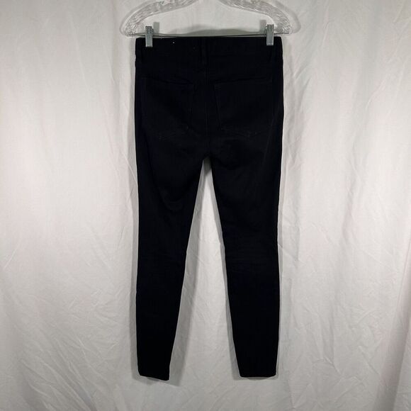 LOFT Pants Legging Women's 2 26 Black Cotton Blend Mid Rise Button Zip - Picture 6 of 10